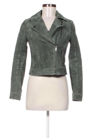 Дамско кожено яке Vero Moda, Размер XS, Цвят Зелен, Цена 88,92 лв.