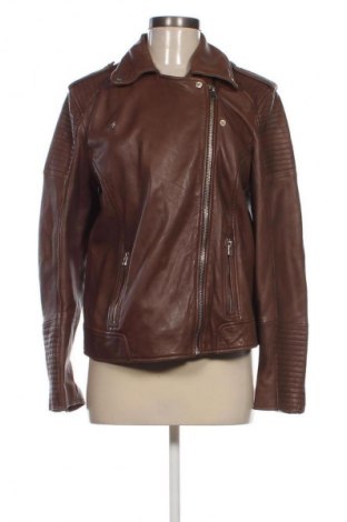 Γυναικείο δερμάτινο μπουφάν Violeta by Mango, Μέγεθος S, Χρώμα Καφέ, Τιμή 41,94 €