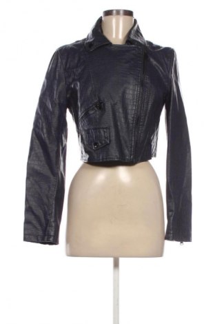 Дамско кожено яке W Collection, Размер L, Цвят Син, Цена 38,99 лв.