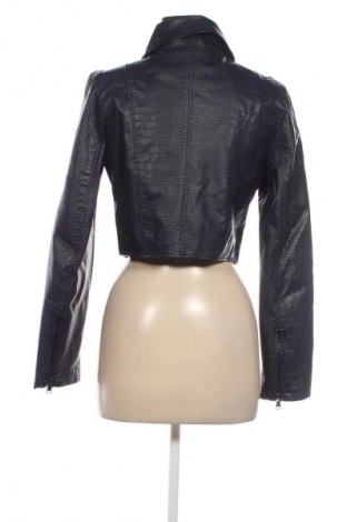 Дамско кожено яке W Collection, Размер L, Цвят Син, Цена 38,99 лв.