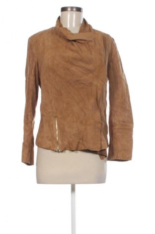 Γυναικείο δερμάτινο μπουφάν Zara, Μέγεθος M, Χρώμα Καφέ, Τιμή 61,99 €