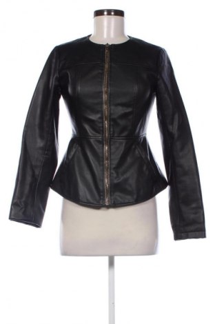 Дамско кожено яке Zara, Размер S, Цвят Черен, Цена 41,00 лв.