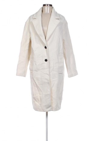 Damski płaszcz Bershka, Rozmiar L, Kolor ecru, Cena 187,99 zł