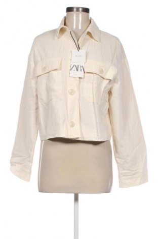 Sacou de femei Zara, Mărime M, Culoare Ecru, Preț 284,21 Lei