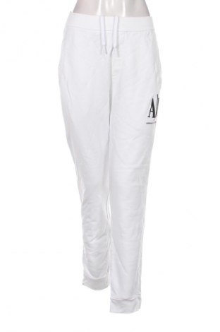 Damskie spodnie sportowe Armani Exchange, Rozmiar XL, Kolor Biały, Cena 188,51 zł