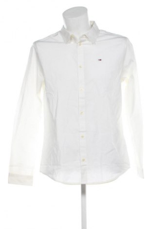 Мъжка риза Tommy Jeans, Размер L, Цвят Екрю, Цена 107,99 лв.