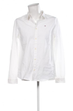 Męska koszula Tommy Jeans, Rozmiar L, Kolor Biały, Cena 273,99 zł