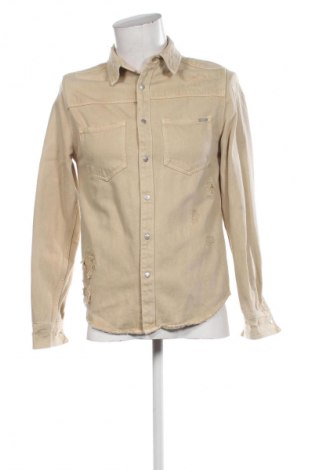 Мъжка риза Zara, Размер S, Цвят Бежов, Цена 21,99 лв.