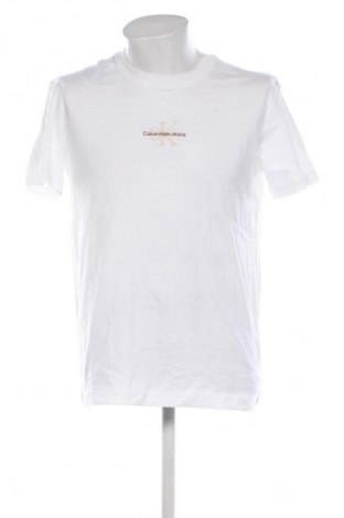 Herren T-Shirt Calvin Klein Jeans, Größe M, Farbe Weiß, Preis € 41,99