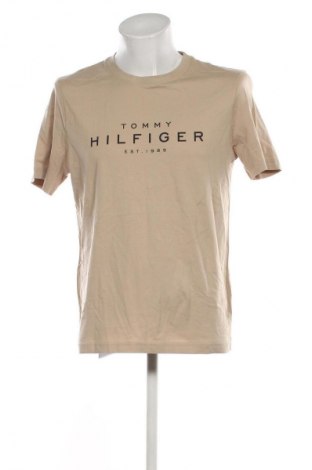 Мъжка тениска Tommy Hilfiger, Размер M, Цвят Бежов, Цена 77,99 лв.