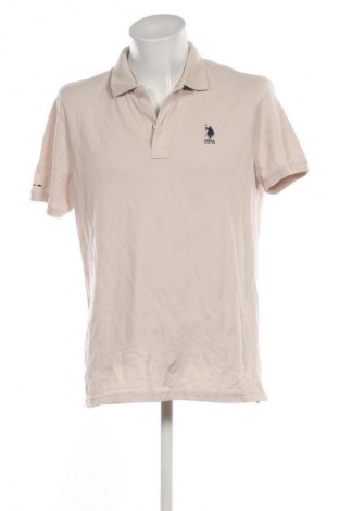 Męski T-shirt U.S. Polo Assn., Rozmiar XL, Kolor Beżowy, Cena 83,99 zł