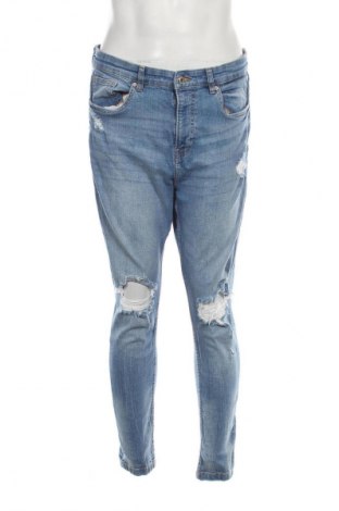 Blugi de bărbați Bershka, Mărime M, Culoare Albastru, Preț 105,26 Lei