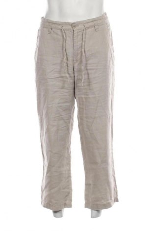 Męskie spodnie H&M, Rozmiar L, Kolor ecru, Cena 71,99 zł