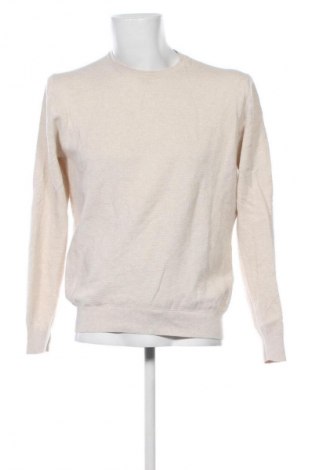 Мъжки пуловер Massimo Dutti, Размер L, Цвят Бял, Цена 54,99 лв.