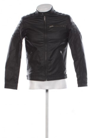 Мъжко кожено яке Jack & Jones, Размер S, Цвят Черен, Цена 152,99 лв.