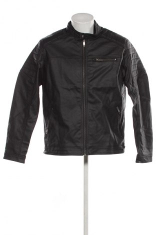 Мъжко кожено яке Jack & Jones, Размер XXL, Цвят Черен, Цена 152,99 лв.