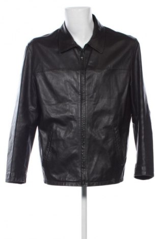 Ανδρικό δερμάτινο μπουφάν Kenneth Cole, Μέγεθος L, Χρώμα Μαύρο, Τιμή 60,07 €