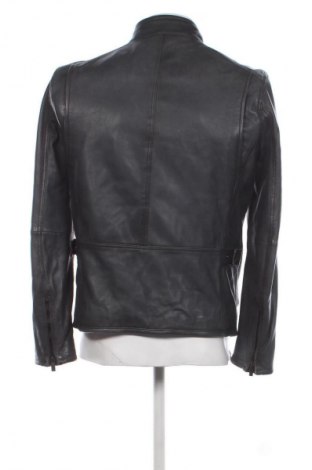 Geacă de piele pentru bărbati Massimo Dutti, Mărime M, Culoare Albastru, Preț 594,74 Lei