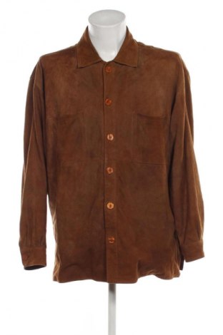 Ανδρικό δερμάτινο μπουφάν Unbranded, Μέγεθος L, Χρώμα Καφέ, Τιμή 61,38 €