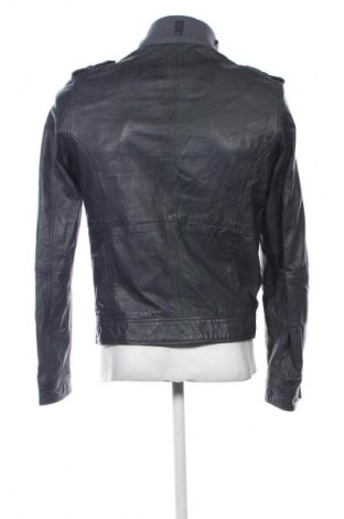 Мъжко кожено яке Unbranded, Размер S, Цвят Син, Цена 107,00 лв.