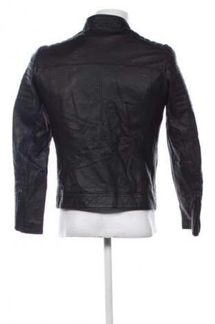 Мъжко кожено яке Unbranded, Размер S, Цвят Черен, Цена 107,00 лв.