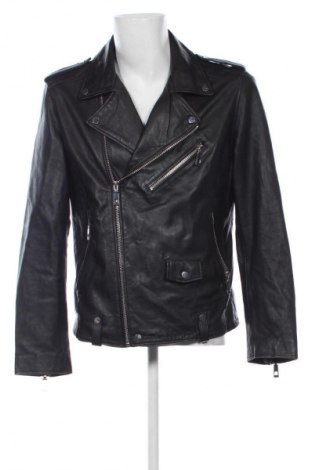 Geacă de piele pentru bărbati Zara, Mărime L, Culoare Negru, Preț 632,50 Lei