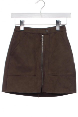 Rock Bershka, Größe XS, Farbe Grün, Preis 9,72 €