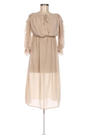 Рокля NEW COLLECTION, Размер L, Цвят Бежов, Цена 30,99 лв.