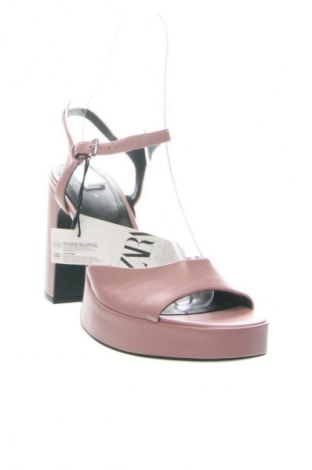 Сандали Zara, Размер 39, Цвят Пепел от рози, Цена 73,15 лв.