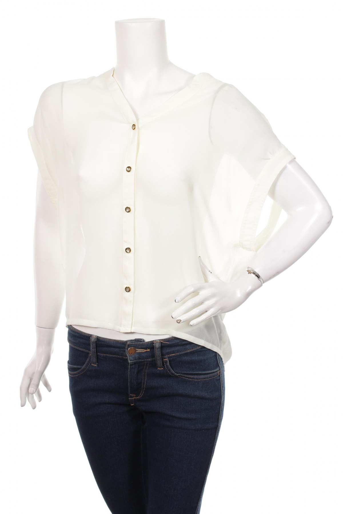 Γυναικείο πουκάμισο Bik Bok, Μέγεθος M, Χρώμα Εκρού, Τιμή 9,90 €