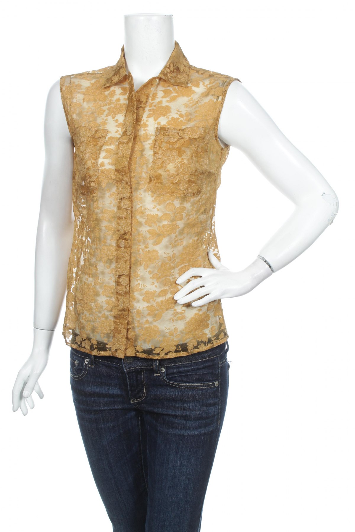 Γυναικείο πουκάμισο Genny Way, Μέγεθος XS, Χρώμα  Μπέζ, Τιμή 19,18 €