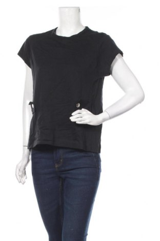 Дамска блуза Zara, Размер M, Цвят Черен, Памук, Цена 6,30 лв.