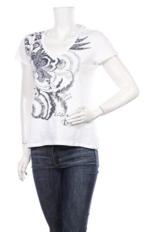 Damen T-Shirt Desigual, Größe M, Farbe Weiß, Baumwolle, Preis 32,12 €