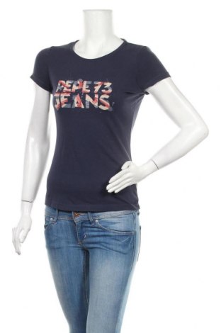 Damen T-Shirt Pepe Jeans, Größe S, Farbe Blau, 95% Baumwolle, 5% Elastan, Preis 17,75 €