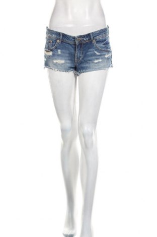 Pantaloni scurți de femei H&M, Mărime L, Culoare Albastru, Bumbac, Preț 21,55 Lei