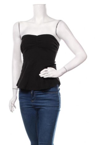Γυναικείο αμάνικο μπλουζάκι Gina Tricot, Μέγεθος XS, Χρώμα Μαύρο, 95% βαμβάκι, 5% ελαστάνη, Τιμή 7,50 €