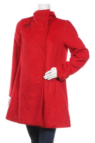 Дамско палто La Mode Est A Vous, Размер M, Цвят Червен, 90% полиестер, 10% вискоза, Цена 149,25 лв.