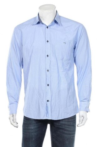 Мъжка риза Citta Di Milano, Размер M, Цвят Син, 60% памук, 40% полиестер, Цена 11,30 лв.