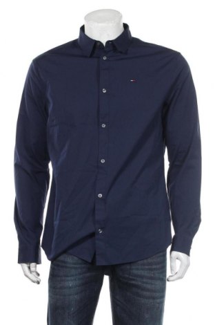 Мъжка риза Tommy Hilfiger, Размер XL, Цвят Син, 97% памук, 3% еластан, Цена 125,30 лв.