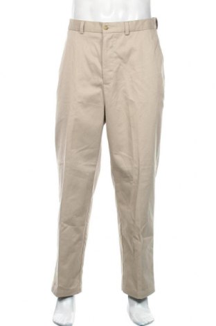 Мъжки панталон Haggar, Размер L, Цвят Бежов, 65% полиестер, 35% памук, Цена 36,75 лв.