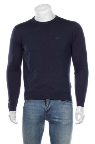 Pulover de bărbați Armani Jeans, Mărime S, Culoare Albastru, Lână, Preț 189,47 Lei