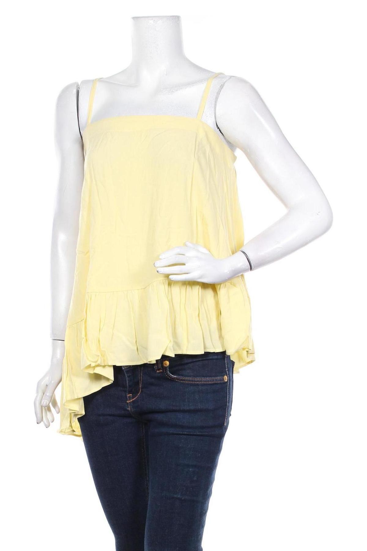 Γυναικείο αμάνικο μπλουζάκι BelAir, Μέγεθος M, Χρώμα Κίτρινο, Βισκόζη, Τιμή 28,10 €
