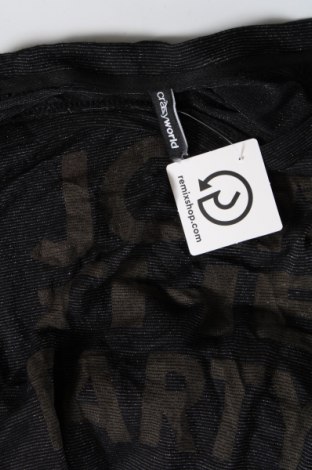 Γυναικεία μπλούζα Crazy World, Μέγεθος L, Χρώμα Μαύρο, Τιμή 21,65 €