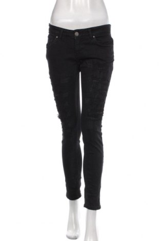 Дамски дънки Almanegra Jeans, Размер M, Цвят Черен, 98% памук, 2% еластан, Цена 22,75 лв.