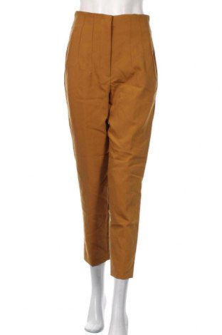 Дамски панталон Zara, Размер M, Цвят Жълт, 72% полиестер, 22% вискоза, 6% еластан, Цена 45,00 лв.