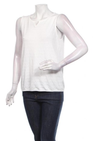 Γυναικείο αμάνικο μπλουζάκι Tom Tailor, Μέγεθος L, Χρώμα Λευκό, 82% βισκόζη, 17% πολυεστέρας, 1% ελαστάνη, Τιμή 10,82 €