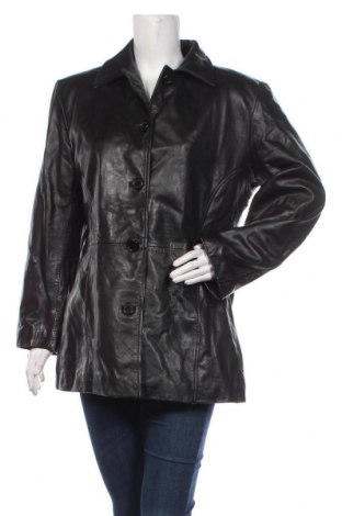 Дамско кожено яке, Размер L, Цвят Черен, Цена 140,00 лв.