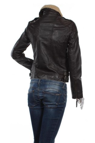 Дамско кожено яке Pepe Jeans, Размер S, Цвят Кафяв, Естествена кожа, Цена 231,60 лв.