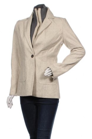 Дамско палто, Размер M, Цвят Бежов, 50% вълна, 50% полиестер, Цена 59,77 лв.
