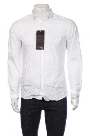 Мъжка риза Fashion hero by S.Oliver, Размер M, Цвят Бял, Памук, Цена 34,65 лв.